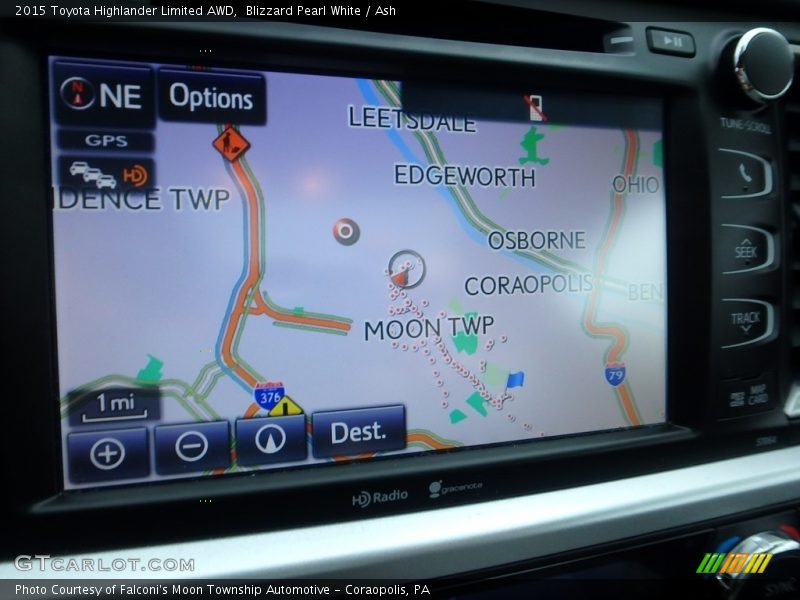 Blizzard Pearl White / Ash 2015 Toyota Highlander Limited AWD