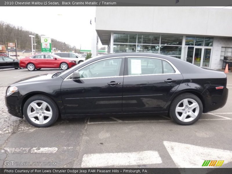 Black Granite Metallic / Titanium 2010 Chevrolet Malibu LS Sedan