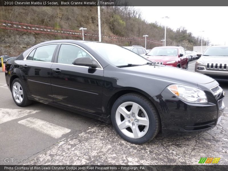 Black Granite Metallic / Titanium 2010 Chevrolet Malibu LS Sedan