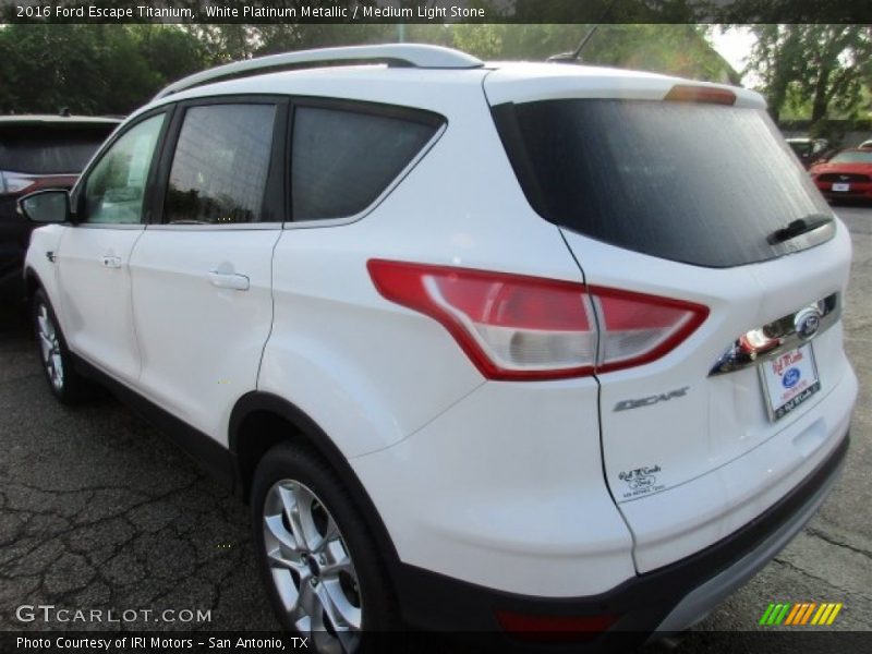 White Platinum Metallic / Medium Light Stone 2016 Ford Escape Titanium