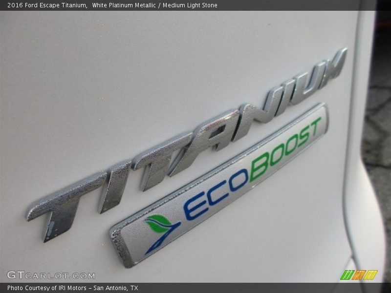 White Platinum Metallic / Medium Light Stone 2016 Ford Escape Titanium