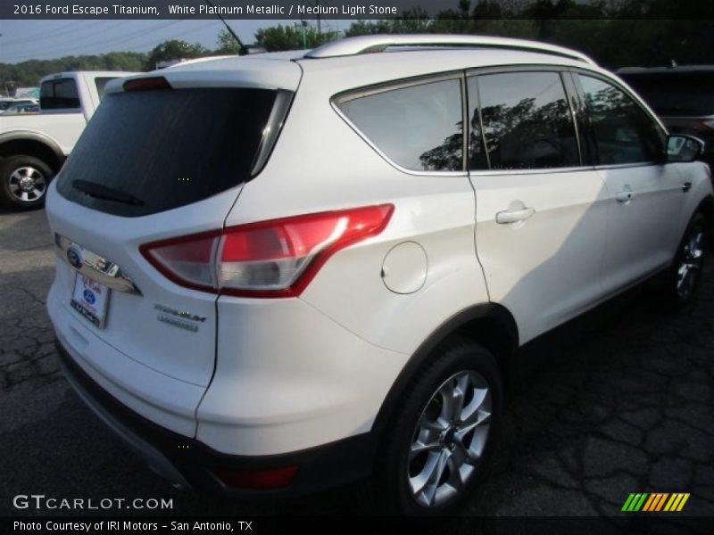 White Platinum Metallic / Medium Light Stone 2016 Ford Escape Titanium