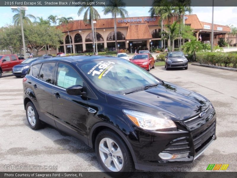 Shadow Black / Medium Light Stone 2016 Ford Escape SE