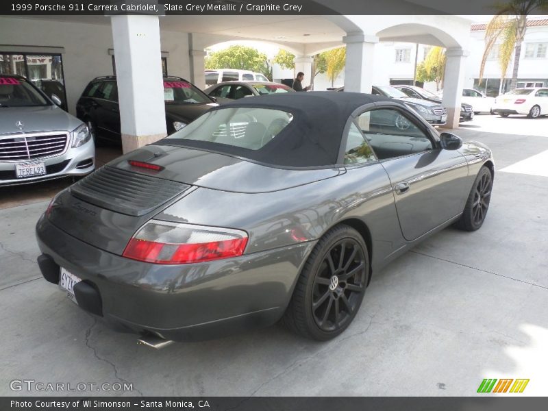 Slate Grey Metallic / Graphite Grey 1999 Porsche 911 Carrera Cabriolet