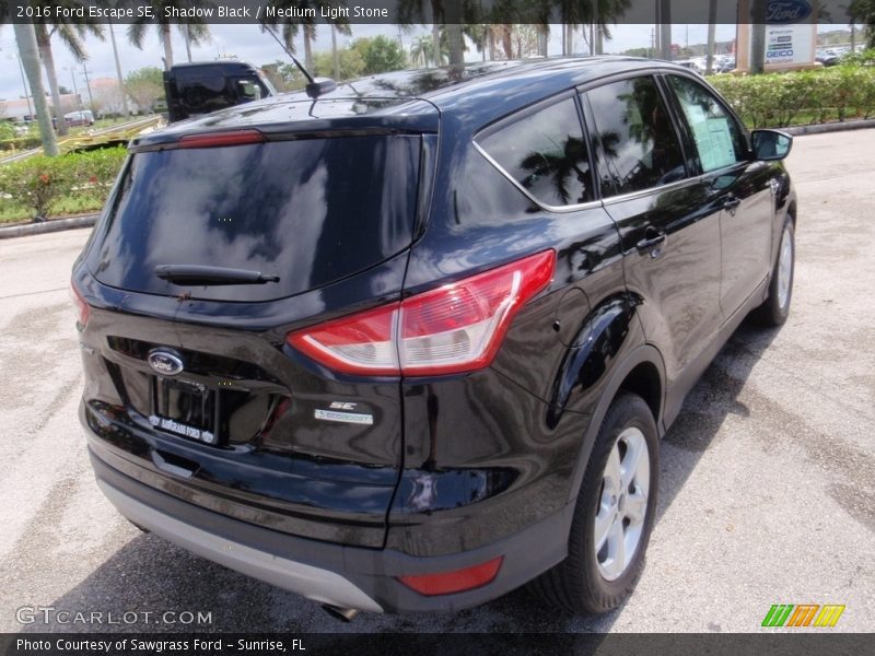 Shadow Black / Medium Light Stone 2016 Ford Escape SE