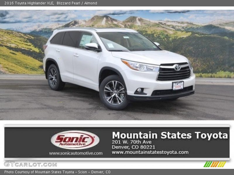 Blizzard Pearl / Almond 2016 Toyota Highlander XLE