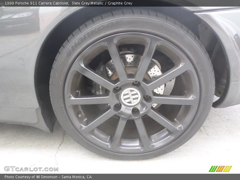 Slate Grey Metallic / Graphite Grey 1999 Porsche 911 Carrera Cabriolet