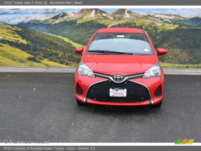 Absolutely Red / Black 2016 Toyota Yaris 5-Door LE