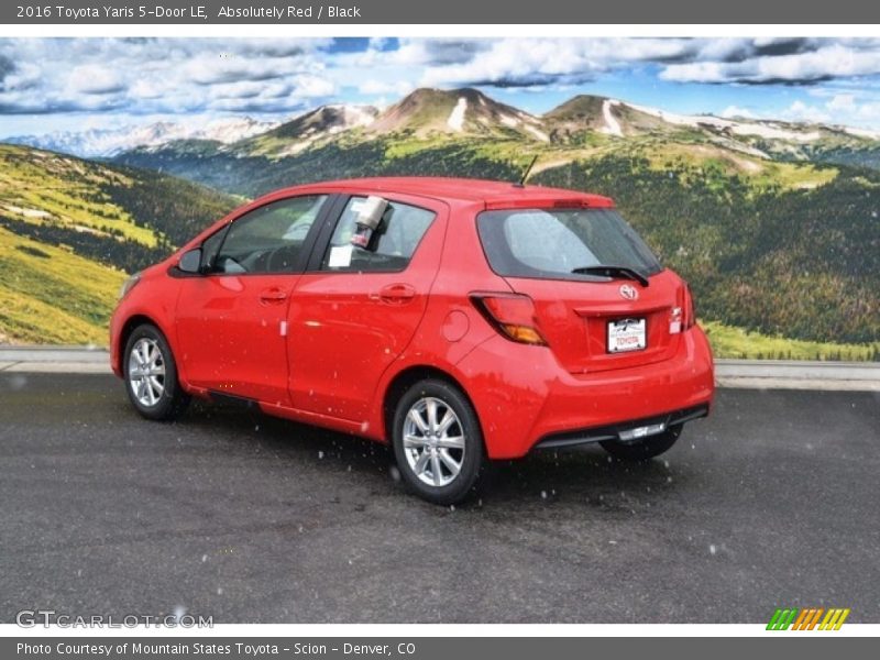 Absolutely Red / Black 2016 Toyota Yaris 5-Door LE