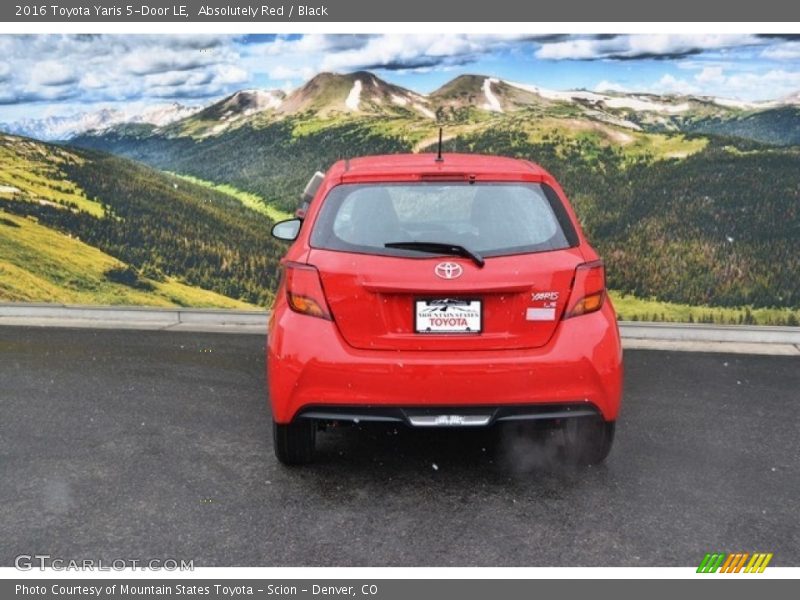 Absolutely Red / Black 2016 Toyota Yaris 5-Door LE