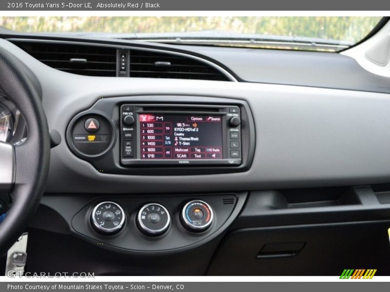 Absolutely Red / Black 2016 Toyota Yaris 5-Door LE