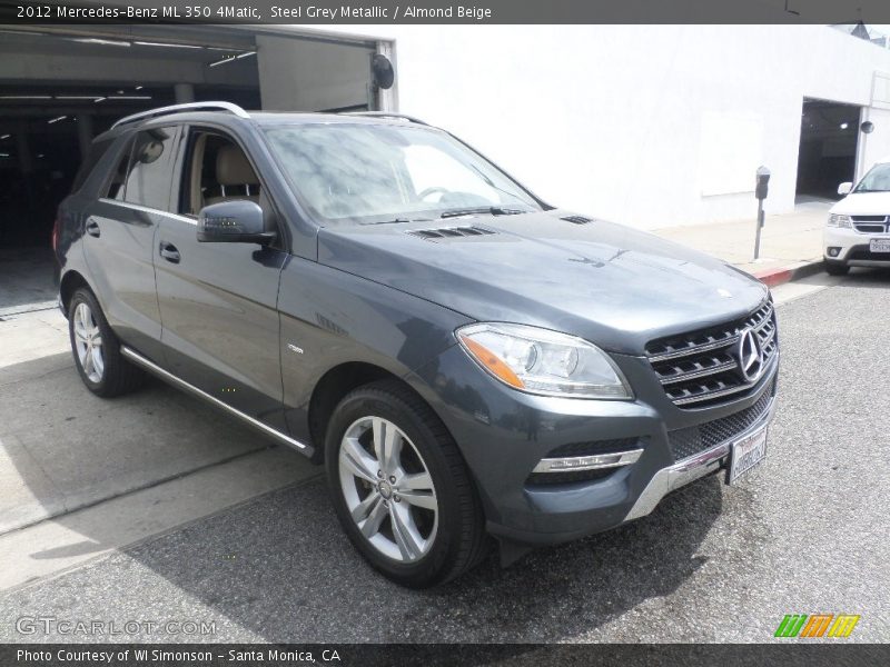 Steel Grey Metallic / Almond Beige 2012 Mercedes-Benz ML 350 4Matic