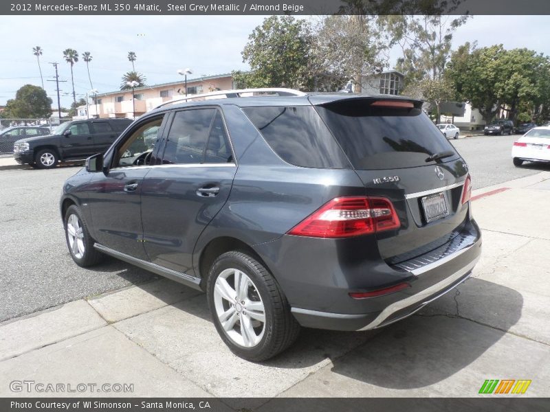 Steel Grey Metallic / Almond Beige 2012 Mercedes-Benz ML 350 4Matic