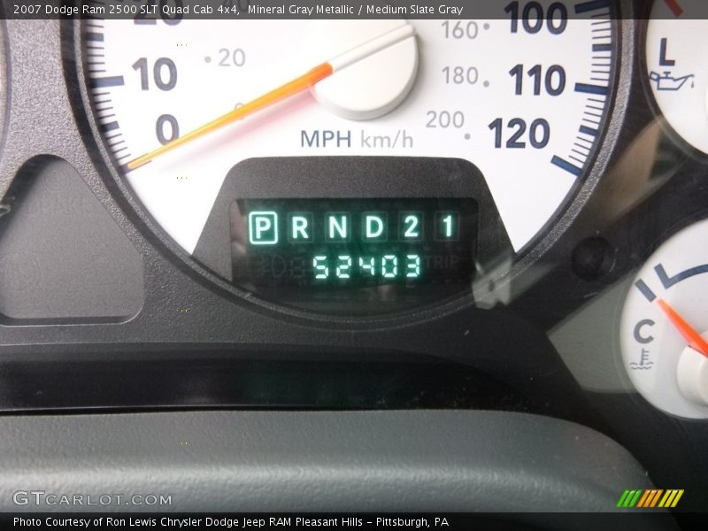 Mineral Gray Metallic / Medium Slate Gray 2007 Dodge Ram 2500 SLT Quad Cab 4x4