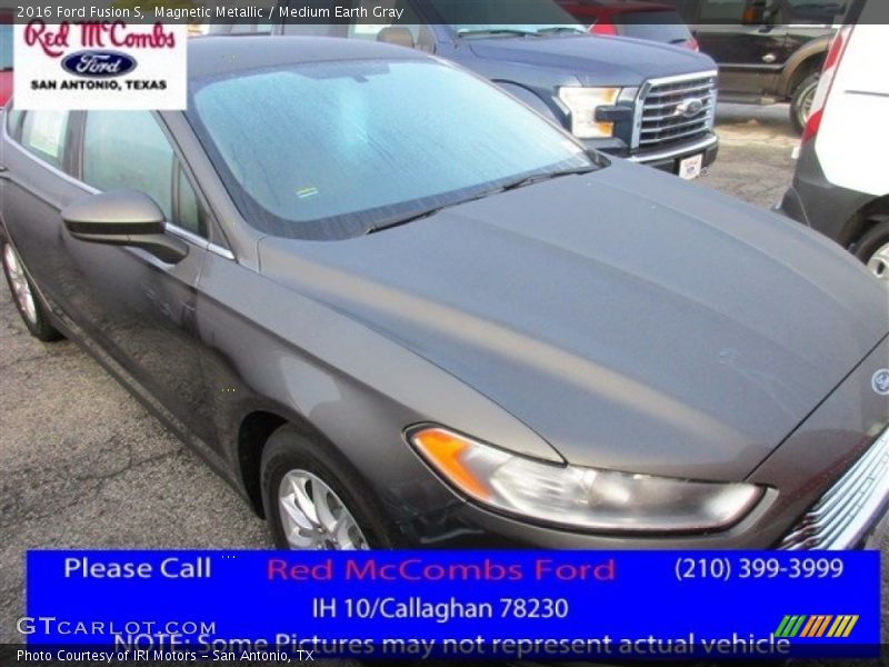 Magnetic Metallic / Medium Earth Gray 2016 Ford Fusion S