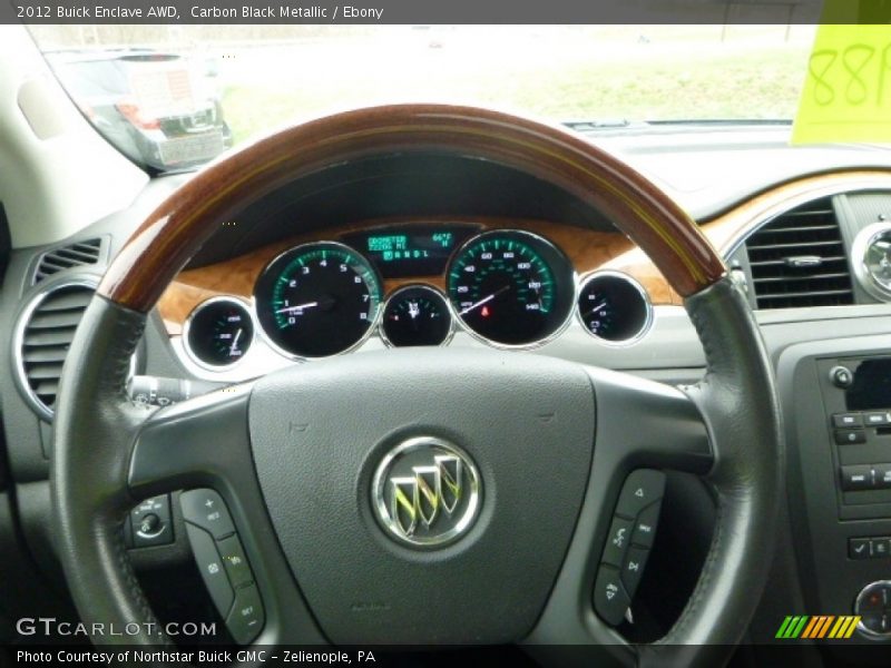 Carbon Black Metallic / Ebony 2012 Buick Enclave AWD