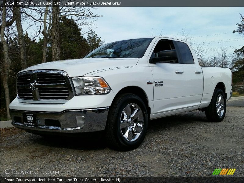 Bright White / Black/Diesel Gray 2014 Ram 1500 SLT Quad Cab
