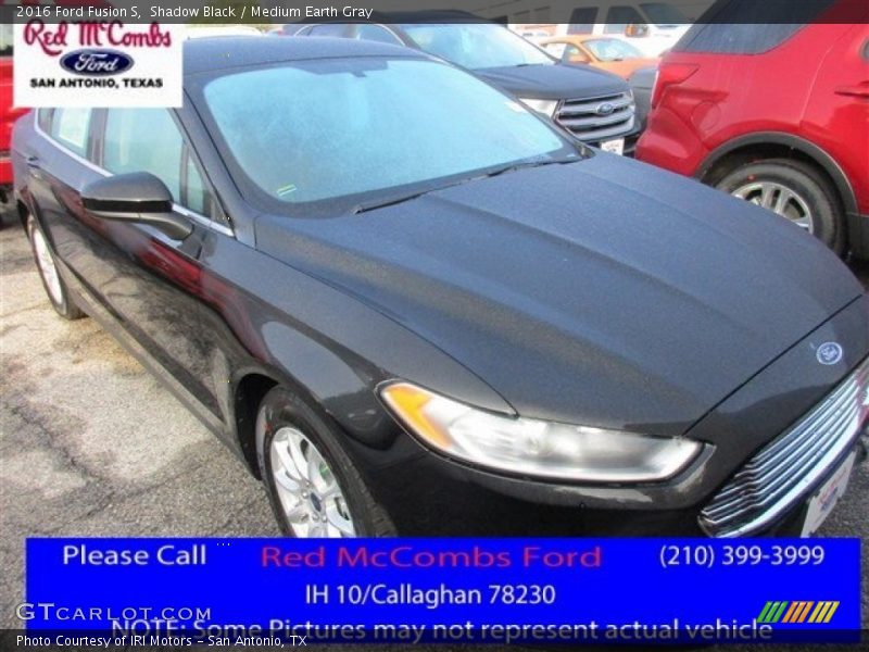 Shadow Black / Medium Earth Gray 2016 Ford Fusion S