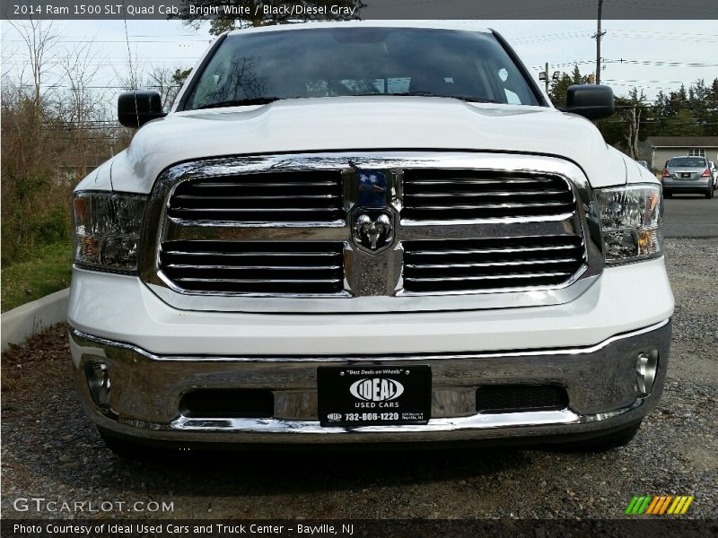 Bright White / Black/Diesel Gray 2014 Ram 1500 SLT Quad Cab