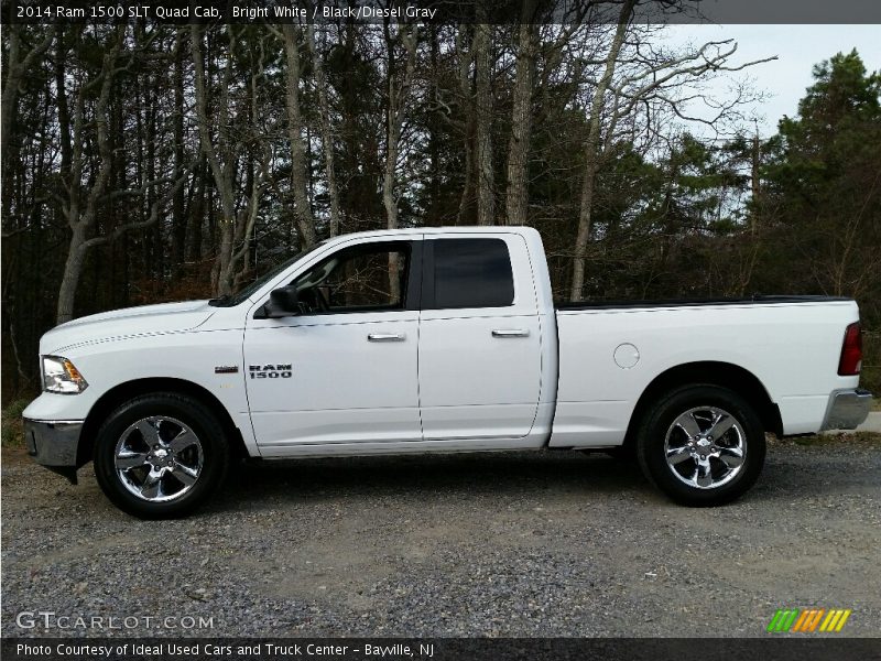 Bright White / Black/Diesel Gray 2014 Ram 1500 SLT Quad Cab