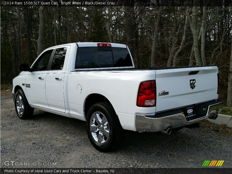 Bright White / Black/Diesel Gray 2014 Ram 1500 SLT Quad Cab