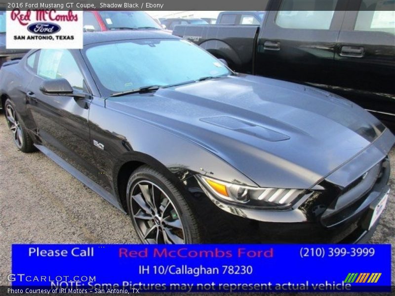 Shadow Black / Ebony 2016 Ford Mustang GT Coupe