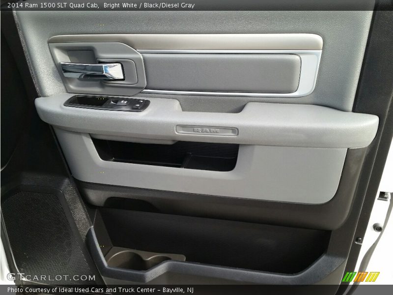 Bright White / Black/Diesel Gray 2014 Ram 1500 SLT Quad Cab