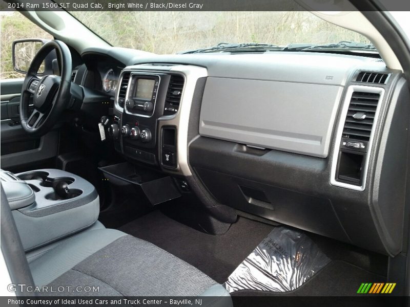 Bright White / Black/Diesel Gray 2014 Ram 1500 SLT Quad Cab