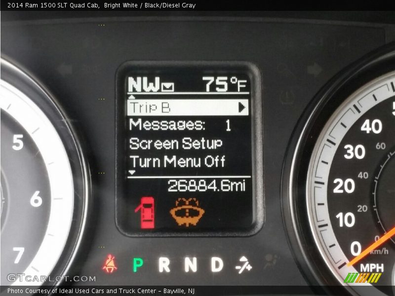 Bright White / Black/Diesel Gray 2014 Ram 1500 SLT Quad Cab