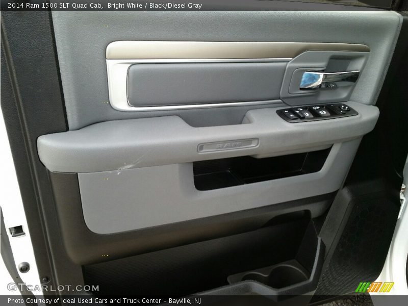 Bright White / Black/Diesel Gray 2014 Ram 1500 SLT Quad Cab
