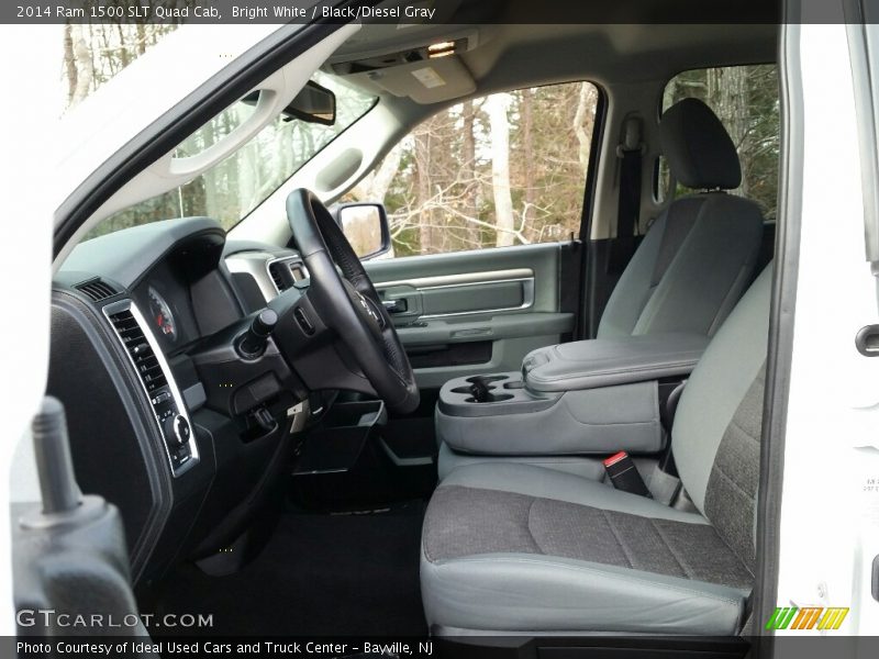 Bright White / Black/Diesel Gray 2014 Ram 1500 SLT Quad Cab