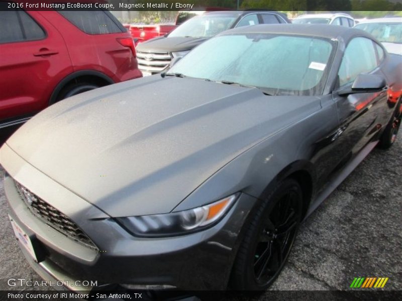 Magnetic Metallic / Ebony 2016 Ford Mustang EcoBoost Coupe