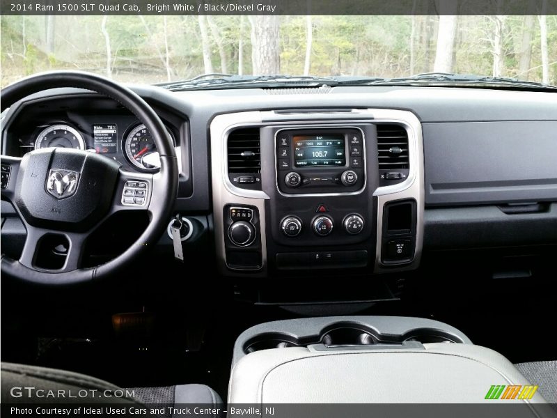Bright White / Black/Diesel Gray 2014 Ram 1500 SLT Quad Cab
