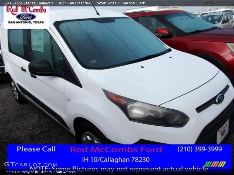 Frozen White / Charcoal Black 2016 Ford Transit Connect XL Cargo Van Extended
