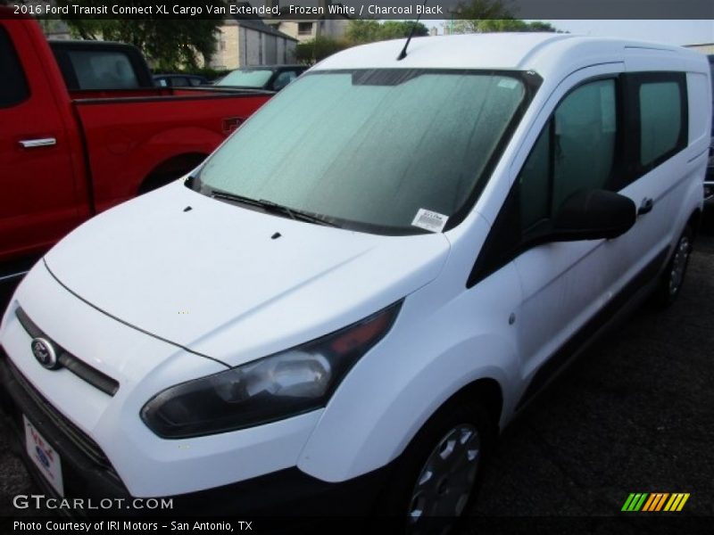 Frozen White / Charcoal Black 2016 Ford Transit Connect XL Cargo Van Extended