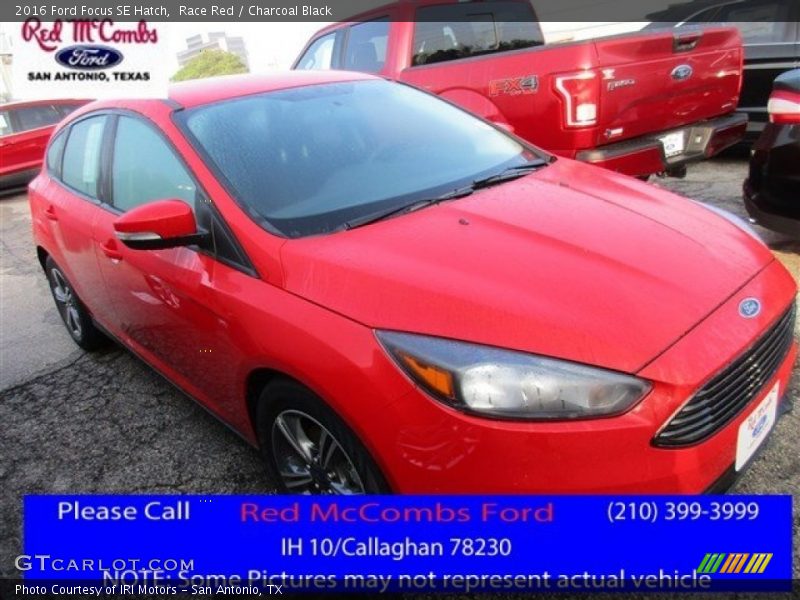 Race Red / Charcoal Black 2016 Ford Focus SE Hatch