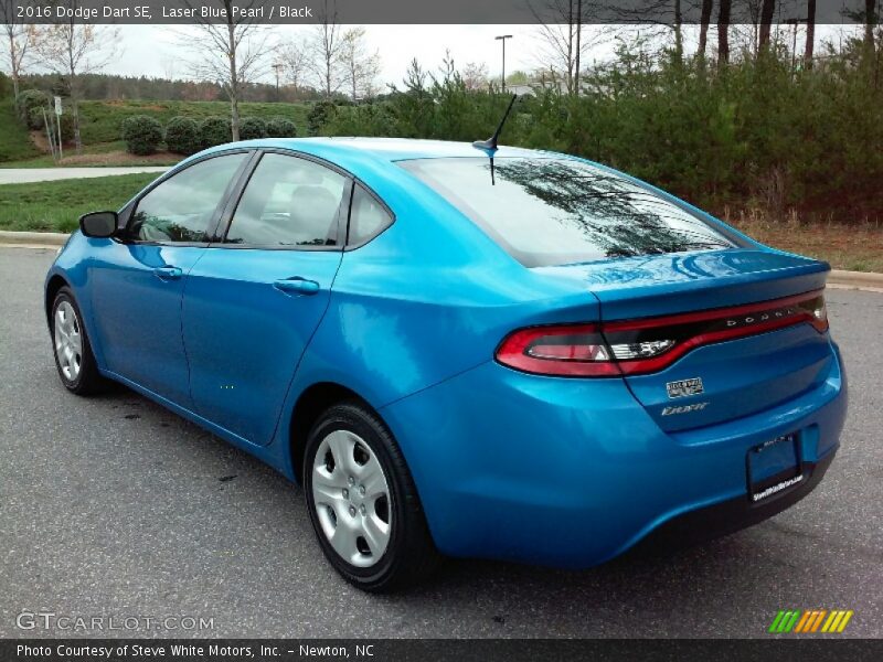 Laser Blue Pearl / Black 2016 Dodge Dart SE