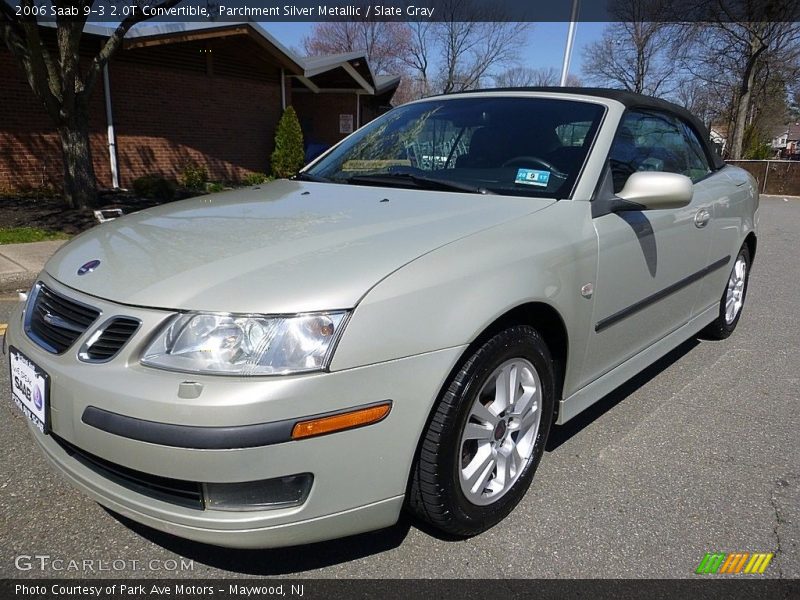 Parchment Silver Metallic / Slate Gray 2006 Saab 9-3 2.0T Convertible
