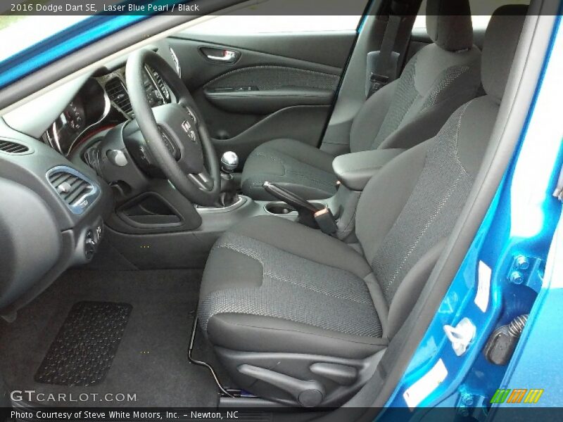 Laser Blue Pearl / Black 2016 Dodge Dart SE