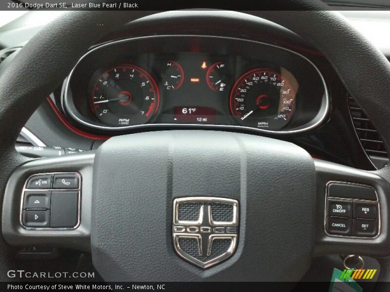 Laser Blue Pearl / Black 2016 Dodge Dart SE