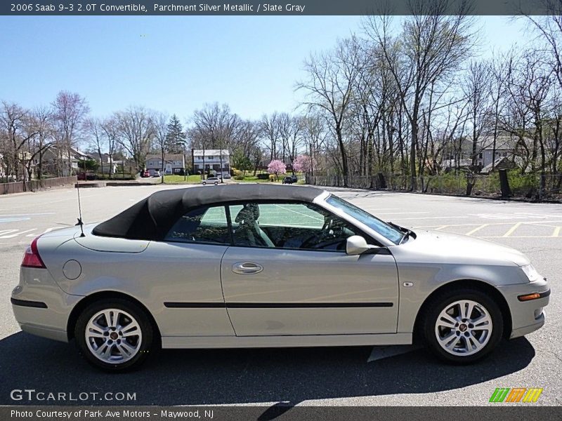 Parchment Silver Metallic / Slate Gray 2006 Saab 9-3 2.0T Convertible
