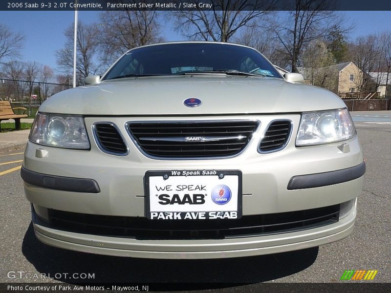 Parchment Silver Metallic / Slate Gray 2006 Saab 9-3 2.0T Convertible