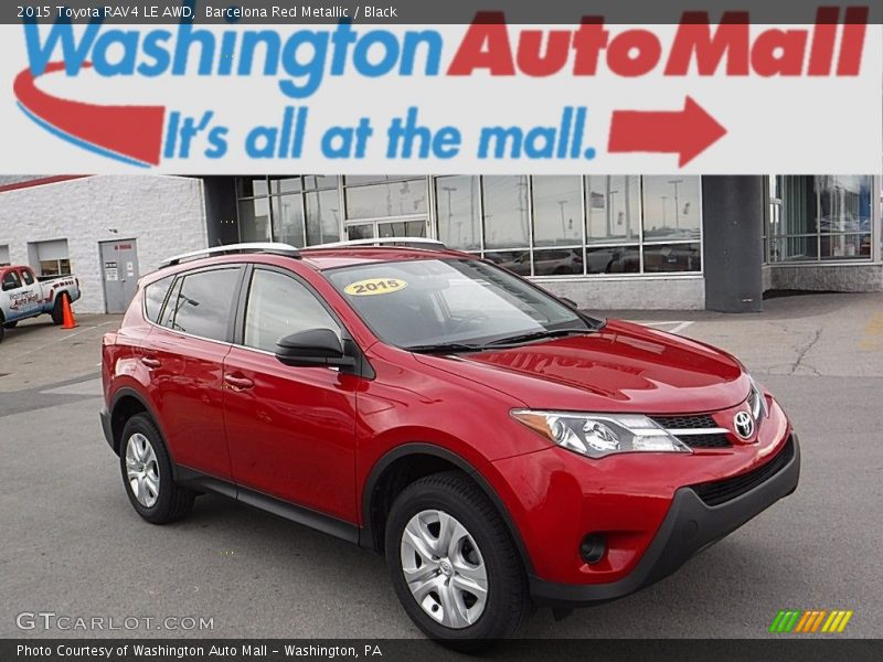 Barcelona Red Metallic / Black 2015 Toyota RAV4 LE AWD