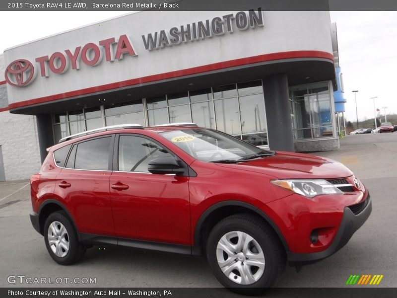 Barcelona Red Metallic / Black 2015 Toyota RAV4 LE AWD