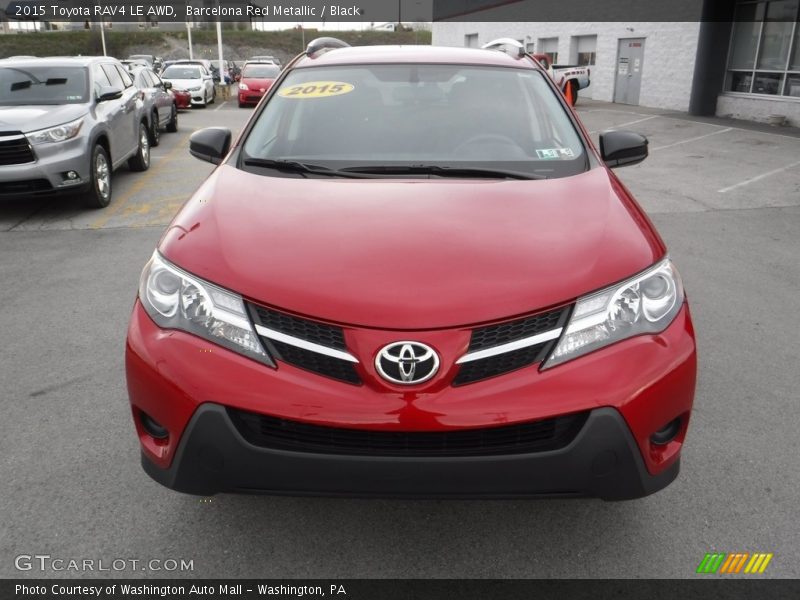Barcelona Red Metallic / Black 2015 Toyota RAV4 LE AWD