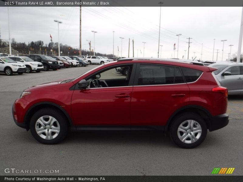 Barcelona Red Metallic / Black 2015 Toyota RAV4 LE AWD