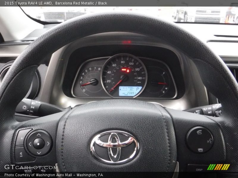 Barcelona Red Metallic / Black 2015 Toyota RAV4 LE AWD