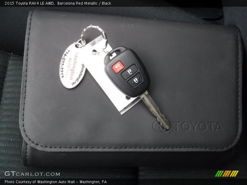Barcelona Red Metallic / Black 2015 Toyota RAV4 LE AWD