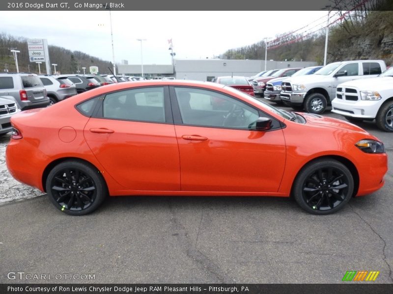 Go Mango / Black 2016 Dodge Dart GT