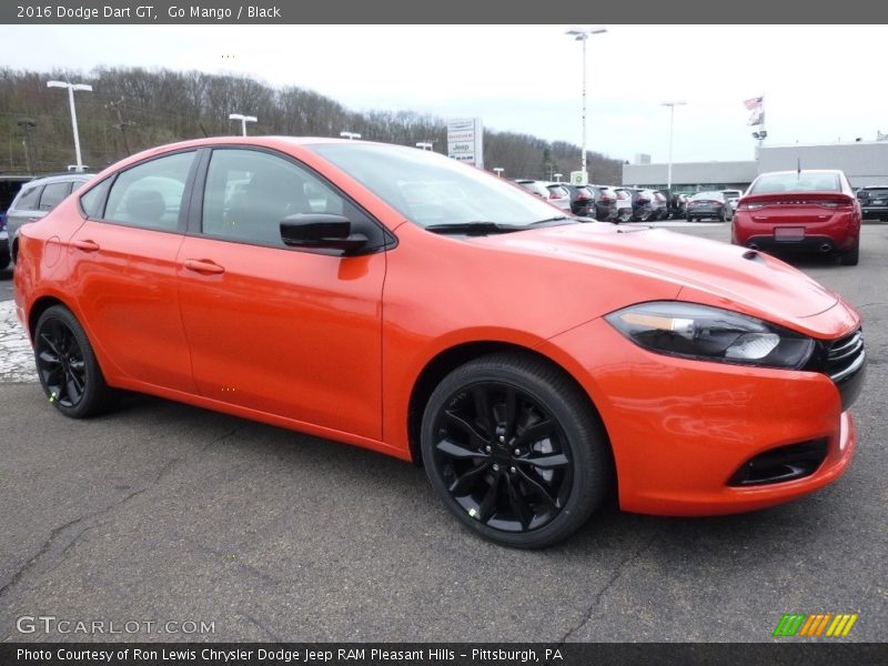 Go Mango / Black 2016 Dodge Dart GT